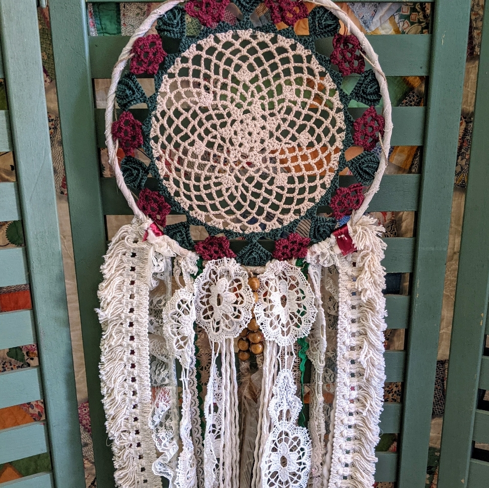 Nwt Handcrafted Shabby Chic Boho Dream Catcher - Picture 8 of 9